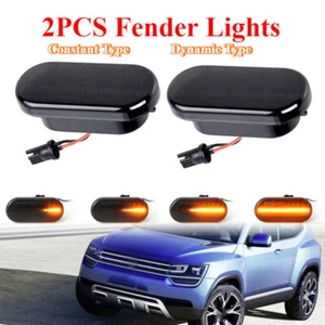 2Pcs Dynamic Fender LED Side Indicator Turn Signal Light For FORD SEAT SKODA VW - Picture 1 of 13