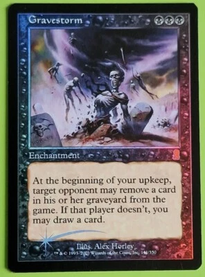 MTG, Gravestorm FOIL, Odyssey, Black Rare FOIL - Image 1 of 2