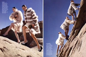 2008 Meisel Caroline Trentini Coco Rocha Piel de Lince de Lirio REVISTA EDITORIAL - Imagen 1 de 6