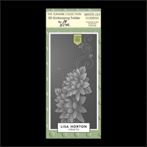 Carpeta y troquel de relieve de flor de lirio de agua DL - por lisa horton - Imagen 1 de 1