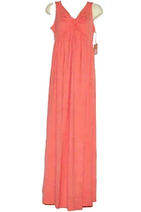 Umstandsmode kleines Maxikleid koralle Knoten vorne NEU A Glow volle Länge 4 6 S Kohls - Bild 1 von 10
