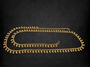 Indian Bollywood Traditional Kamar Belt Belly Chain Gold Plated Full Belly Chain - Picture 1 of 3