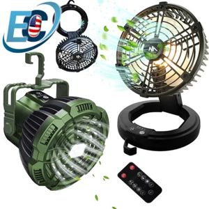 20000mAh Portable Camping Fan for Tent with LED Light USB Rechargeable Outdoor - Picture 1 of 23