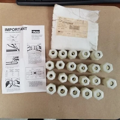 Parker Hannifin N8UC6 Lot Of 22 Nylon 3/8" X 1/2" Fast & Tite Union Connectors - Image 1 of 4