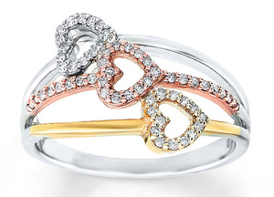 Jared Ring Sterling Silver Diamond Fine 