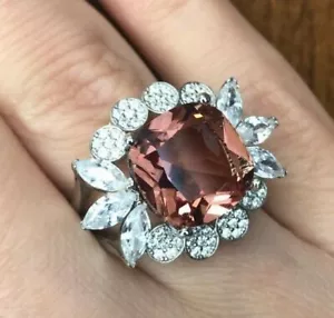 Appariscente Alexandrite Design Floreale Misura Anello 6-12 925 Argento Sterling - Foto 1 di 3