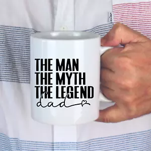 Dad Mug Man Myth Legend Fathers Day Birthday Gift Mens Classic Coffee Tea Cup - Picture 1 of 5