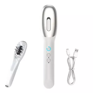 Electric Advanced Scalp Massager Comb Hair Oil Applicator Brush Led Light Growth - Picture 1 of 12