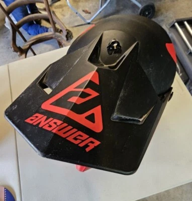 Answer ANSR AR1 AR-1 Off-Road MX Casco de Motocross Negrito Negro/Rojo Adulto Grande Foto 1 de 4