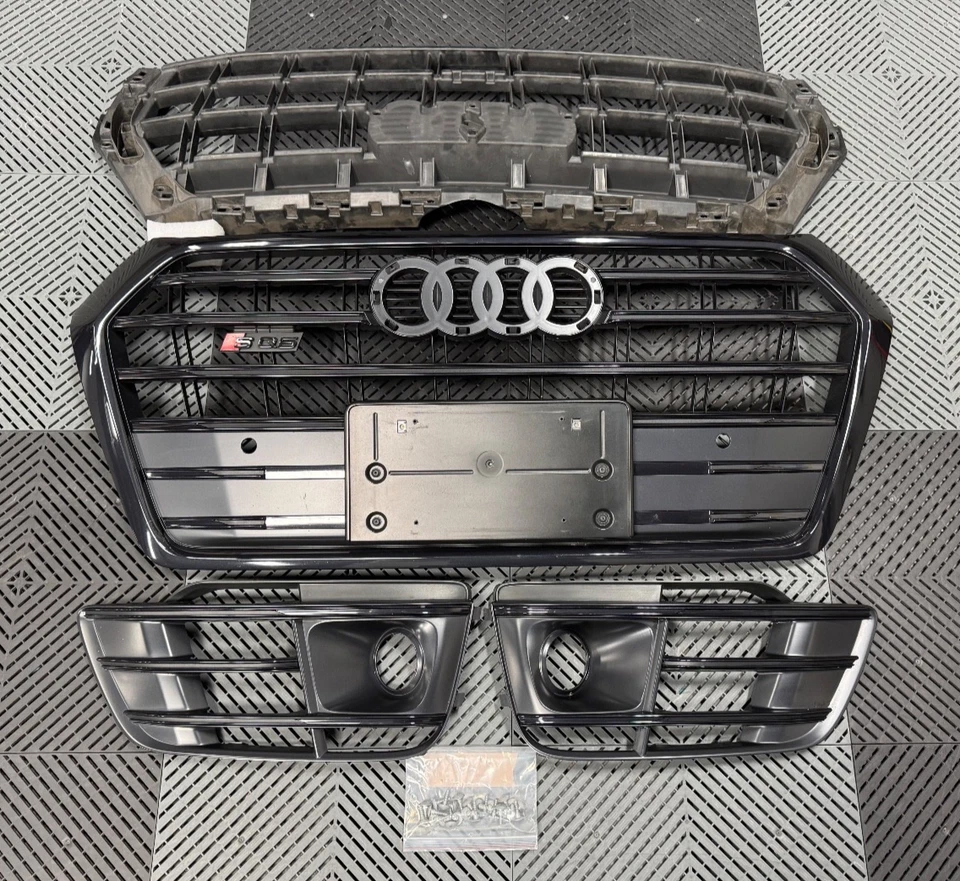 Audi SQ5 2018/19/20 OEM parrilla delantera/refuerzo/luz antiniebla borde negro Foto 1 de 4