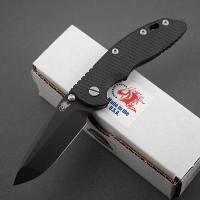 ¡NUEVO! Hinderer XM-18 3.5" Batalla Negro Spanto Sin Aleta, 20CV, Negro Ti/BlackG10 Foto 1 de 4