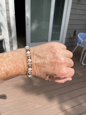 PULSERA CHAN LUU CUENTAS PELTRE BLANCO TRANSPARENTE Foto 1 de 4