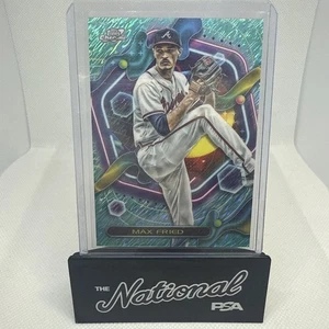 2023 Topps Chrome Cosmic Max Fried Aqua Refractor /199 Braves Yankees - Picture 1 of 2
