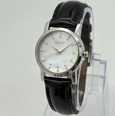 Women's DKNY Solid Stainless Steel Silver Tone Watch, MOP Dial, Leather, NY4768 - Image 1 of 4