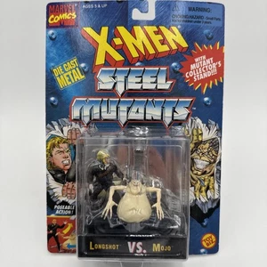 Longshot vs Mojo Die Cast Figure Set X-Men Steel Mutants Marvel Toy Biz 1994 NUOVO - Foto 1 di 8