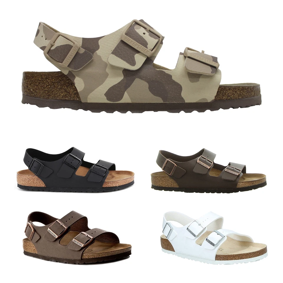 Sandalias Birkenstock Unisex Milano BS Hebillas Ajustables Cordones Birko-Flor Foto 1 de 1