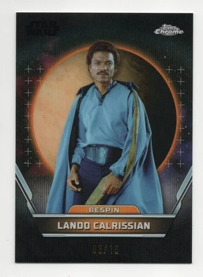 2024 Star Wars Hyperspace #96 Lando Calrissian Black Hyperlanes Refractor /10 - Image 1 of 2