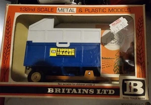 Juguetes de granja británicos vintage no. Remolque de carro volquete 9566 de lados altos en caja 1974 - Imagen 1 de 5