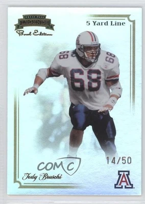2008 Press Pass Legends Bowl Edition 5 Yard Line /50 Tedy Bruschi #2 - Image 1 of 2