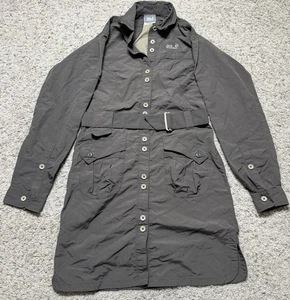 Jack Wolfskin Women’s Belted Trench Coat Travel Brown Athletic Fit Size Small - Picture 1 of 13