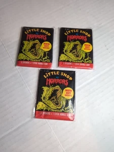 1986 Topps Little Shop Of Horrors 5 Sticker 1 Stick Of Inedible Gum Lot Of 3 - Bild 1 von 5