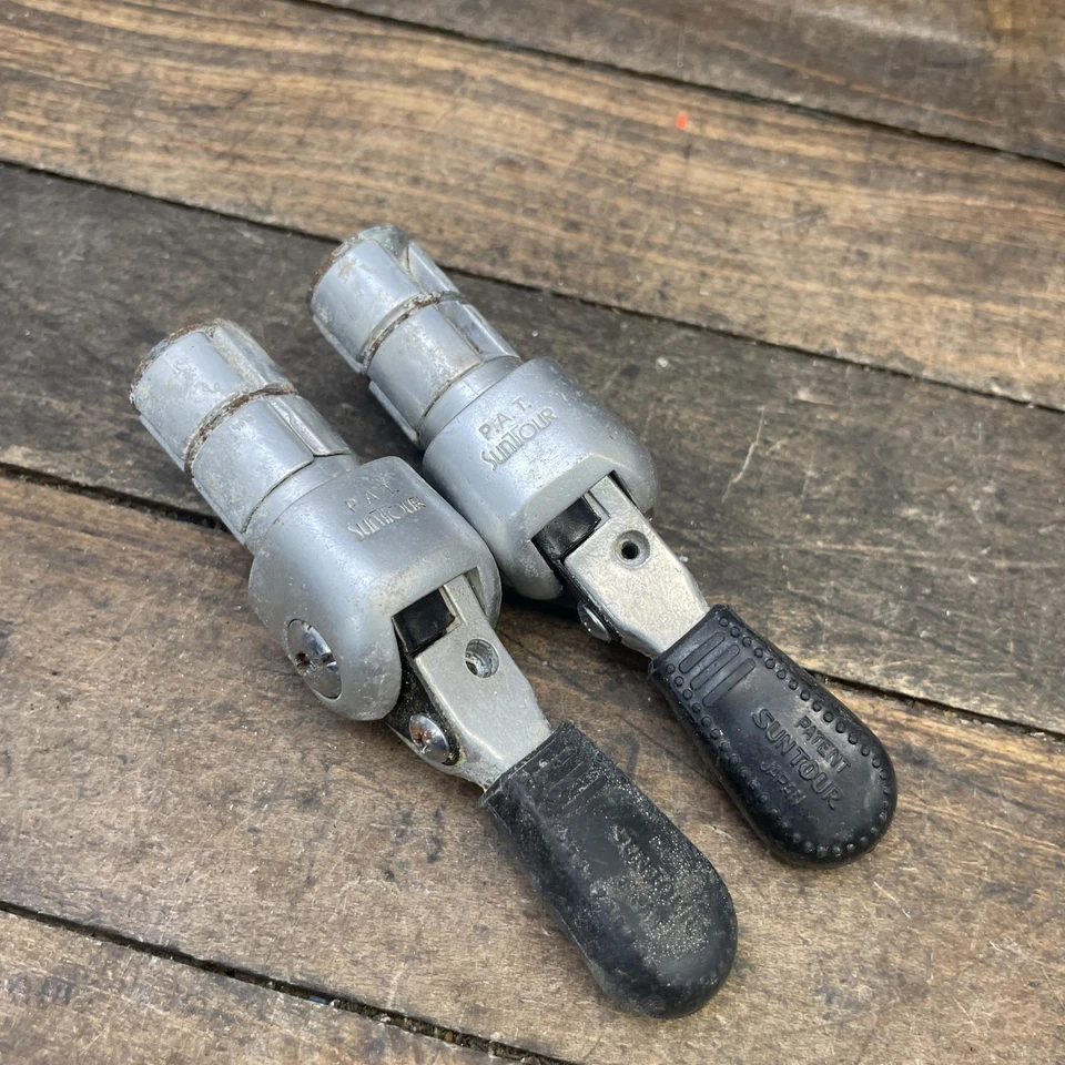 Vintage SunTour Bar End Shifters Barcon Pair Friction Road Bike Japan Touring 70 - Image 1 of 4