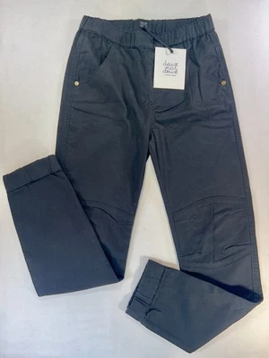 Deux par Deux Girls Black Stretch Cotton Pants Size 12 – NWT, Pull-On, Pockets - Image 1 of 4