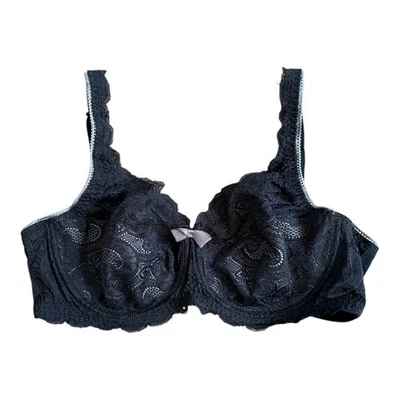 Playtex 38DD Love My Curves Beautiful Lift Underwire Womens Bra lace sheer black - Image 1 of 4