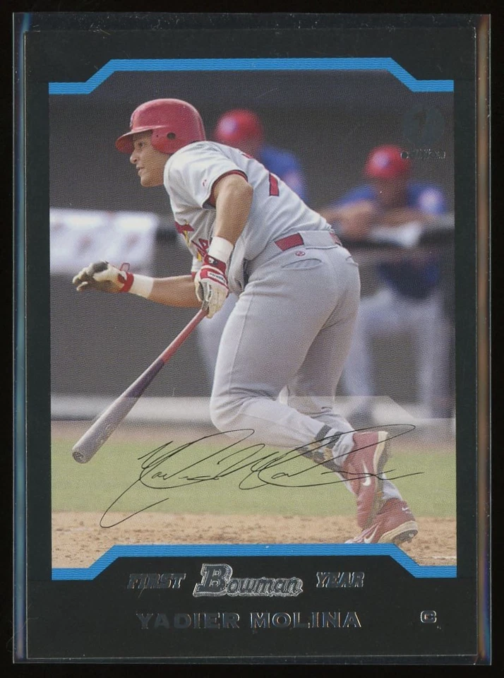 Tarjeta de novato Yadier Molina 2004 Bowman primera edición RC #301 St. Louis Cardinals Foto 1 de 2