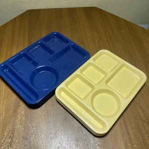 Texas Ware 10"X14" Si Lite Almuerzo Cafetería Juego de 8 Bandejas Divididas Bicolores - Imagen 1 de 5