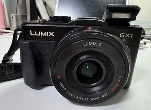 JUNK Panasonic Lumix DMC-GX1 Mirrorless SLR Camera BLACK Japanese language JUNK - Picture 1 of 6