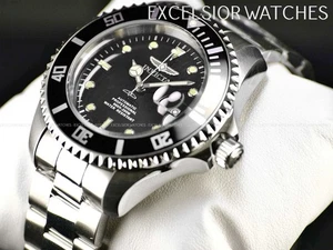Invicta Men's 47mm Grand Pro Diver NH35A Automatic Black Dial Silver Tone Watch - Picture 1 of 9
