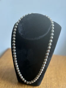 Chunky VintageSterling Silver Round Bead 24” Necklace Chain Heavy 2.01 oz - Picture 1 of 10