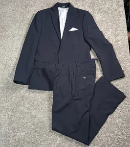 Tommy Hilfiger Niños Azul Marino Traje Chaqueta Blazer y Pantalones Talla 12 Conjunto de Vestido Preppy - Imagen 1 de 13