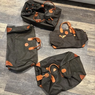 Conjunto de bagagem de couro com rodas Bric's + 3 bolsas de viagem. Leia a descrição. - Imagem 1 de 4