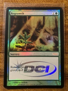 MTG✨REGROWTH Judge Promo FOIL✨DCI NM/M RARE Sorcery 2005 WILLICH Art UNPLAYED ! - Picture 1 of 8