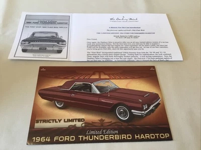 Danbury Mint 1964 Ford Thunderbird L.E. Hardtop Brochure Paperwork Only 1:24 - Image 1 of 4