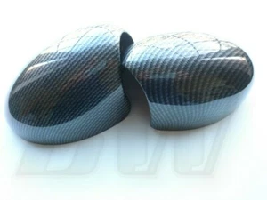 MK1 MINI COPRISPECCHI EFFETTO FIBRA DI CARBONIO COOPER S JCW R50 R53 2000-06 R52 RHD - Foto 1 di 7