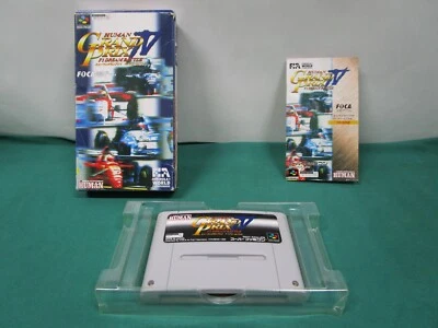 SNES -- HUMAN GRAND PRIX 4 -- Boxed. Can Save! Super famicom. JAPAN game. 15349 - Image 1 of 4