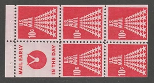 Scott # C72c, Mint, NH, F, 10¢ Fifty-Star Runway, Booklet Pane of 5 + Label - Picture 1 of 2