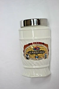 CAO WHITE GLASS CIGAR HUMIDOR JAR Measures 7" H 4" W - Picture 1 of 12