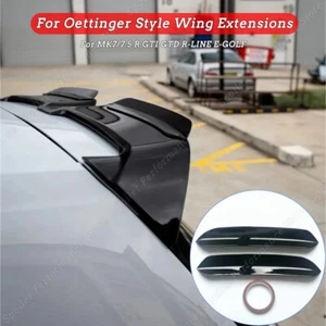 2pcs For Oettinger Roof Spoiler Extentions Flaps Rear Wing Fit VW Golf 7 MK7 7.5 - Picture 1 of 12