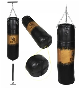 Deba Boxsack Sandsack aus Rindsleder mit Boxsackhalterung Stahlkette Gurt - Bild 1 von 8