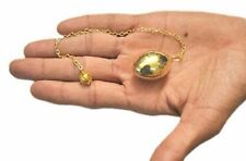 Round Ball Lingam Gold Plated Metal Pendulum Healing Dowsing A++ 