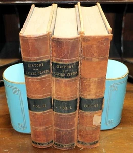 HISTORY OF THE UNITED STATES J. A. SPENCER 3 VOLUMES COMPLETE 1858 - Foto 1 di 22