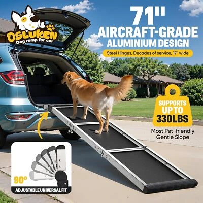 Rampa para mascotas plegable 3 escalones plegables para perro para cama alta escalera antideslizante rampa bronceada/gris Foto 1 de 4