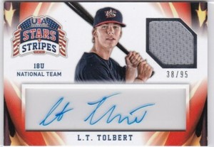 L.T. Tolbert 2015 Panini Stars and Stripes Signatures Jersey/Auto #61, 38/95