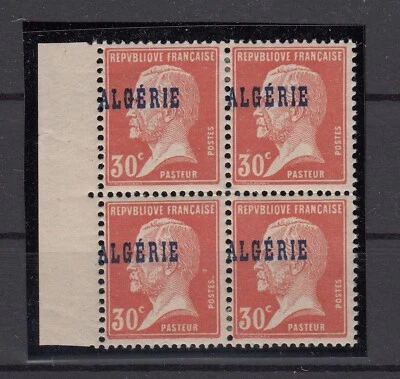 OY22738/ FRENCH ALGERIA – VARIETY – Y&T # 22a MINT MNH BLOCK OF 4 – CV 265 $ - Image 1 of 2