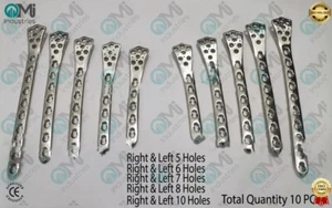 Distale Femur Verriegelungsplatte 4,5 / 5,0 mm 6,8,10 Löcher L & R 10 Stück Set Orthopädisch - Bild 1 von 3