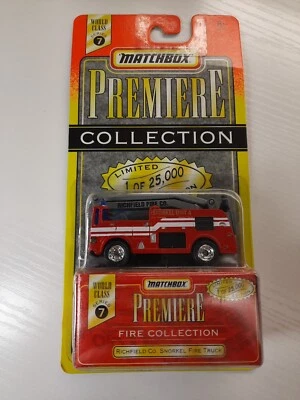 Snorkel Fire Truck Red Matchbox Premiere Collection Die-Cast Diorama Model  - Image 1 of 3
